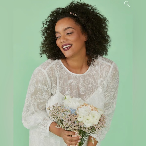 Modcloth NEW with tags maxi white lace long sleeves dress - Picture 5 of 11